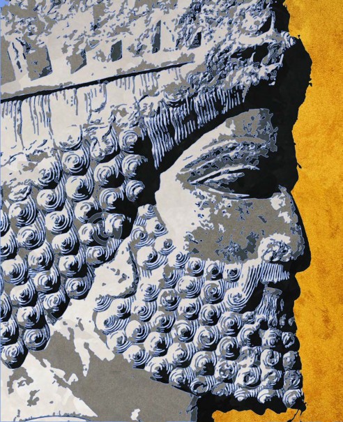 Zoroaster, fresco portrait by Fabrizio Ruggiero