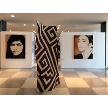 Malala Yousafzai (Pakistan)
Gong Li (China), 
Fresco with mortar, pigments 
on wooden panel.
Cm. 160 x 130 x 5 each.

Elusive   Harmony
Mortar and pigments on wood
cm. 200 x 160 x 30

