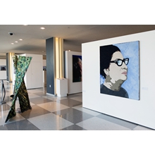 Nature   Wound
Wood, cane mat, mortar, pigments.
cm. 200 x 160 x 20.

Umm Kulthum (Egypt), 
Fresco with mortar, pigments 
on wooden panel.
Cm. 160 x 130 x 5 each.
