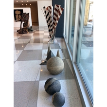 Platonic Geometrical Solids

Weather   Vane
Mortar and pigments on cane-mat
cm. 200 x 160 x 40
