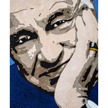 Edgar Morin, a fresco by Fabrizio Ruggiero