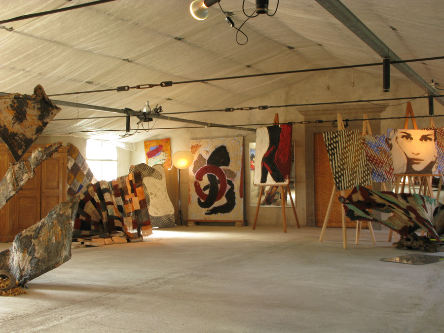 Fabrizio Ruggiero's studio is located up in the hills surrounding Anghiari, in Tuscany, Italy. 