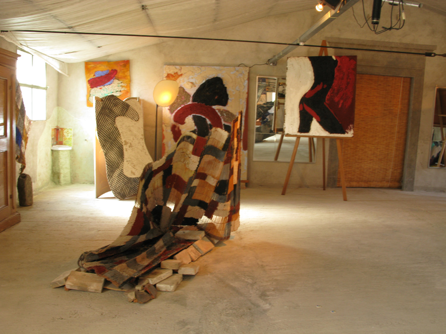 Fabrizio Ruggiero's studio is located up in the hills surrounding Anghiari, in Tuscany, Italy. 