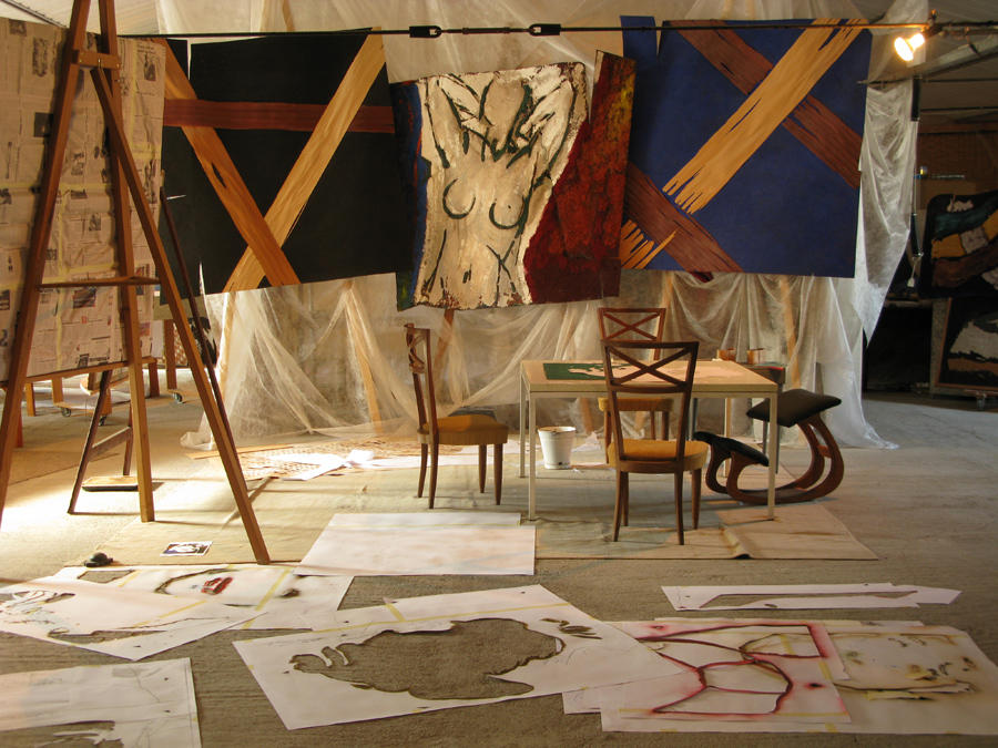 Fabrizio Ruggiero's studio is located up in the hills surrounding Anghiari, in Tuscany, Italy. 