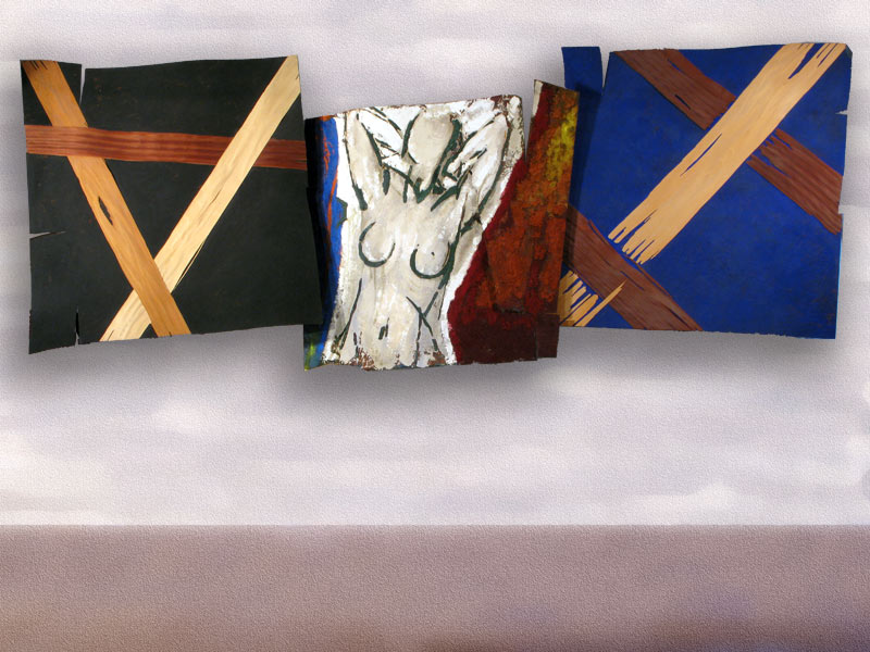 Luxe Calme Voluptas triptych by  Fabrizio Ruggiero