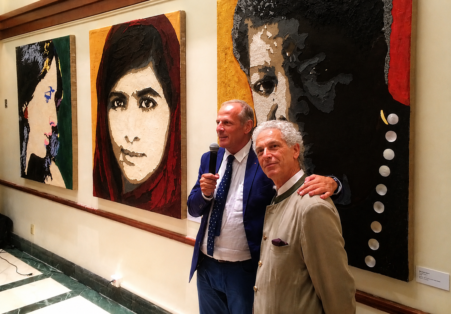 Casa Italiana Zerilli-Marimò, NYU New York — Stefano Albertini with Fabrizio Ruggiero during exhibition