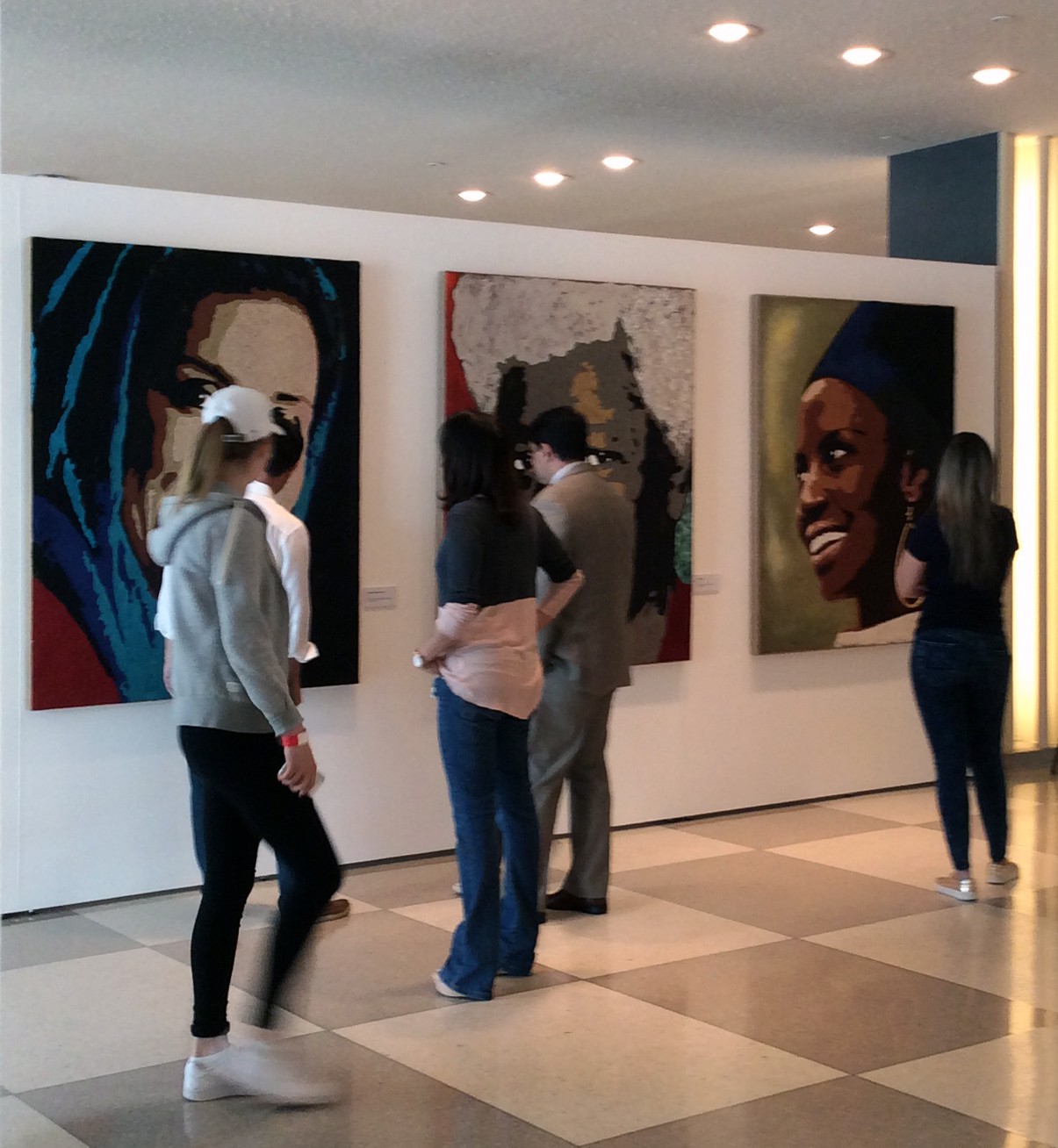 Portrait Archives — fresco portraits installation at United Nations by Fabrizio Ruggiero