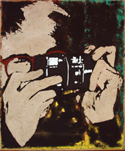 Specular portrait of Andy Warhol by Fabrizio Ruggiero
