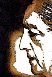 J. Krishnamurti, Fresco portrait by the italian artist Fabrizio Ruggiero.